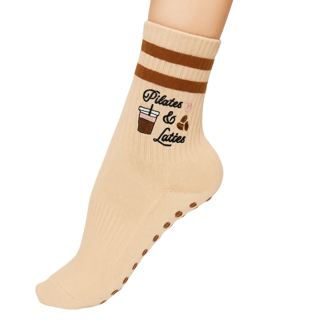 Pilates & Lattes Grip Socks