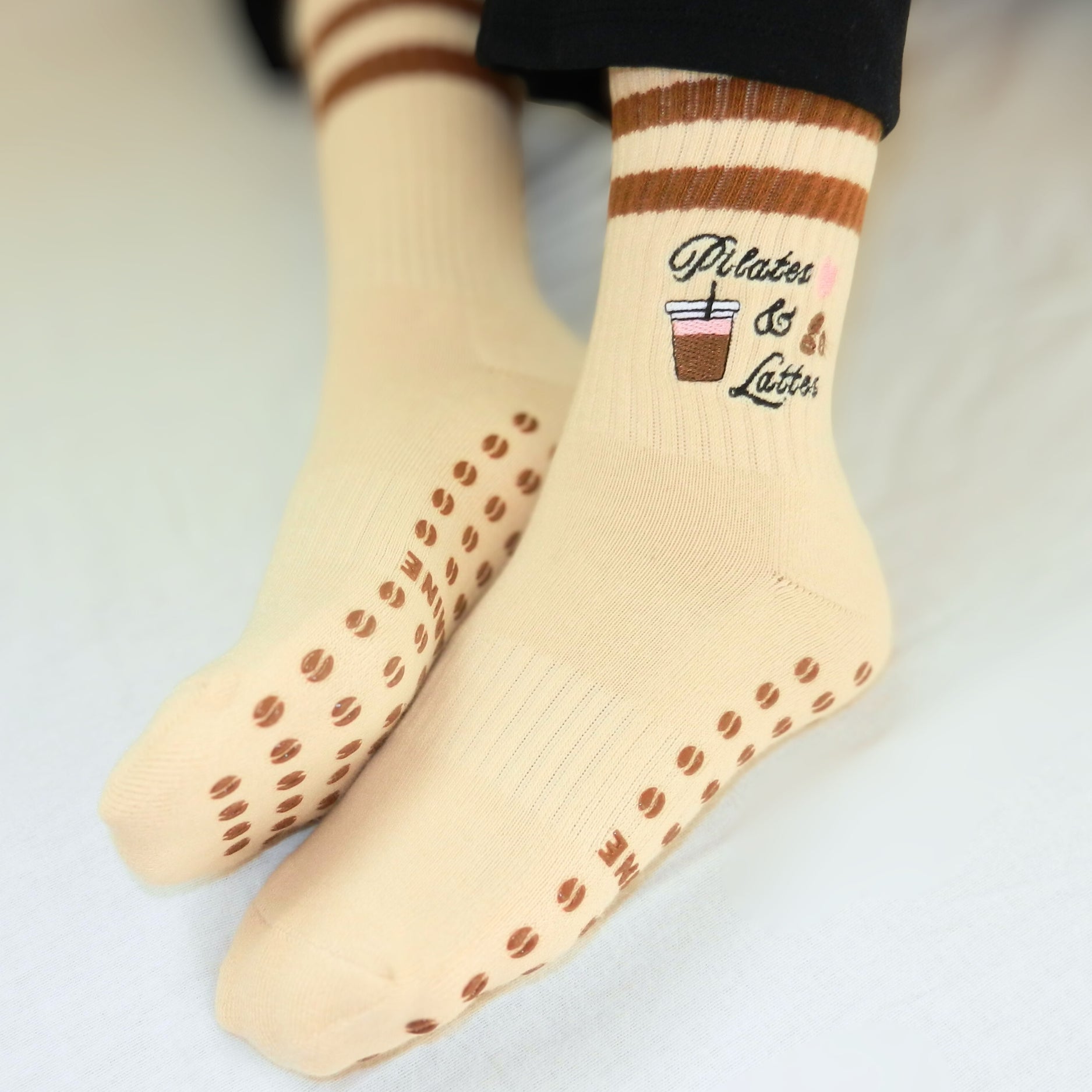Pilates & Lattes Grip Socks